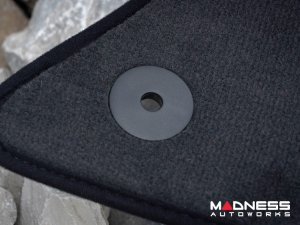 FIAT 124 Floor Mats - Black Carpet w/ Red Scorpion